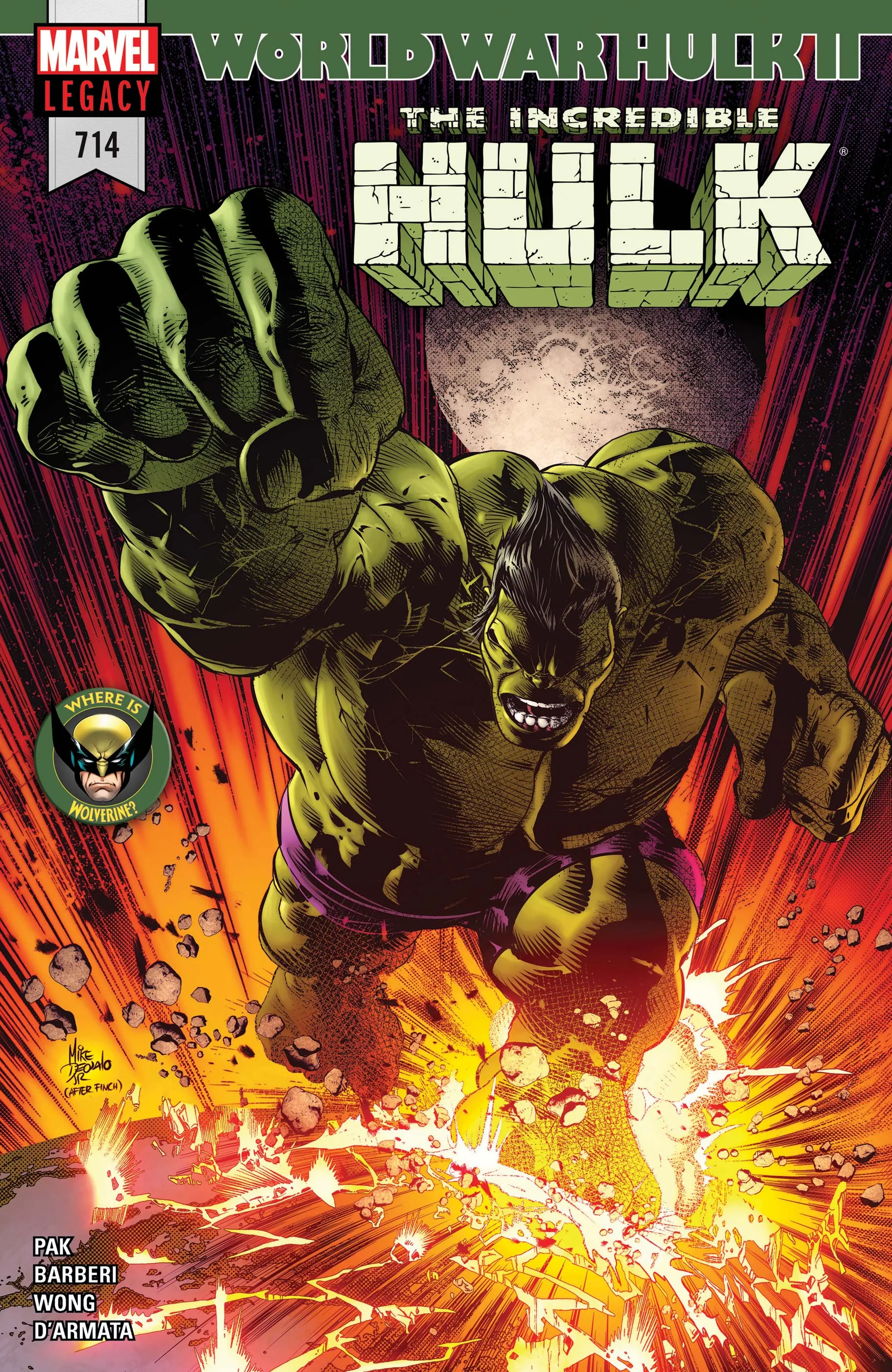 Couverture de Incredible Hulk (2017) #714